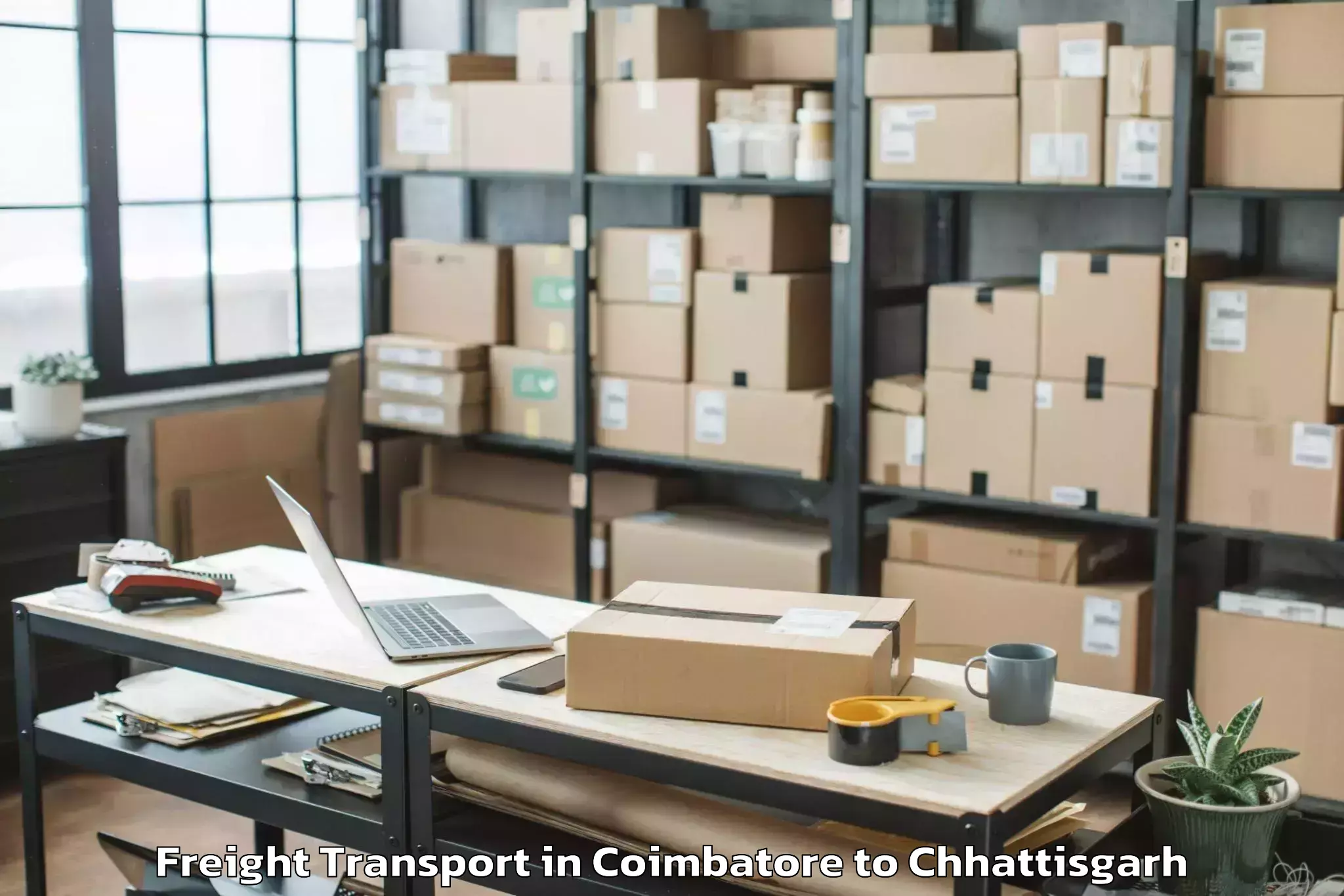 Top Coimbatore to Abhanpur Freight Transport Available